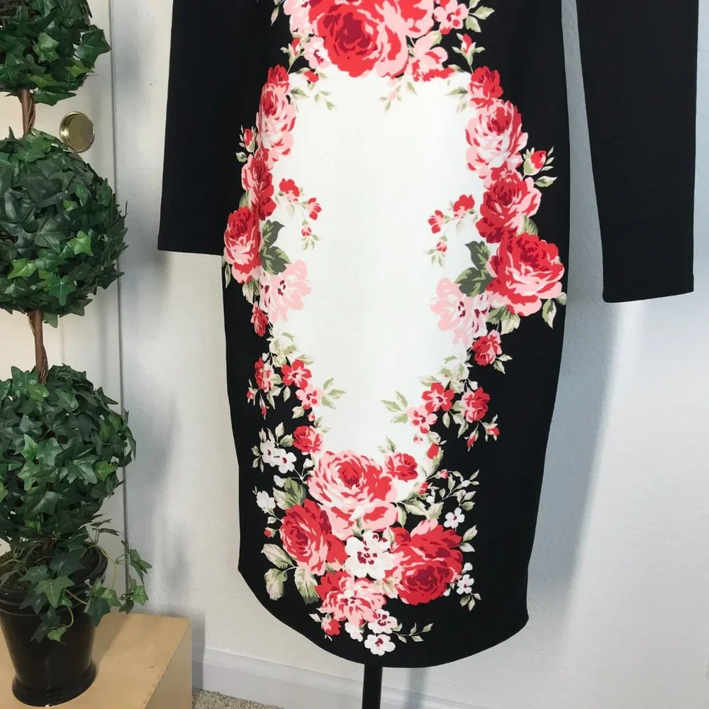 BOLD elements L/S Dress | Black/White/Red | XS - Picture 6 of 10